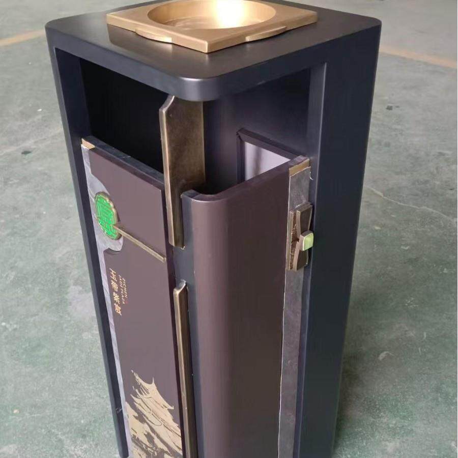 新中式不锈钢垃圾桶景区售楼部酒店立式烟灰桶户外商用分类果皮箱