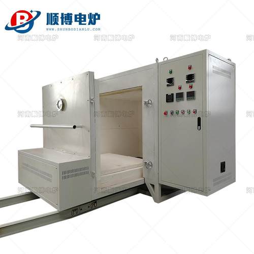 台车退火回火炉/配观察窗滑轨/双层壳体带风冷水冷快速升降温