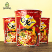 泰国MAMA海鲜特辣泡面桶装 方便面宿舍速食夜宵65g三连杯