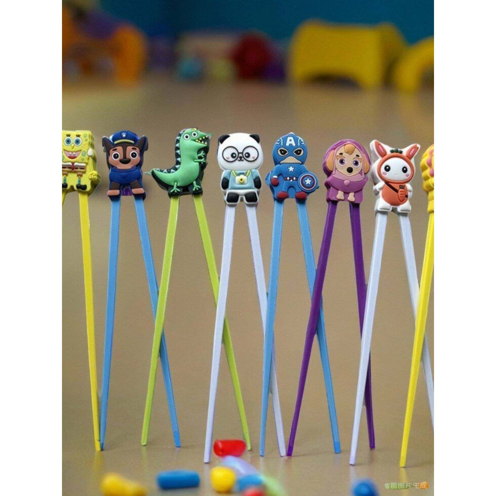 新款跨境餐厅学习筷外国人吃饭可连接辅助筷子PVC软胶公仔头筷,婴童用品,儿童筷子,淘宝优惠券,粉丝福利购,淘宝优惠卷