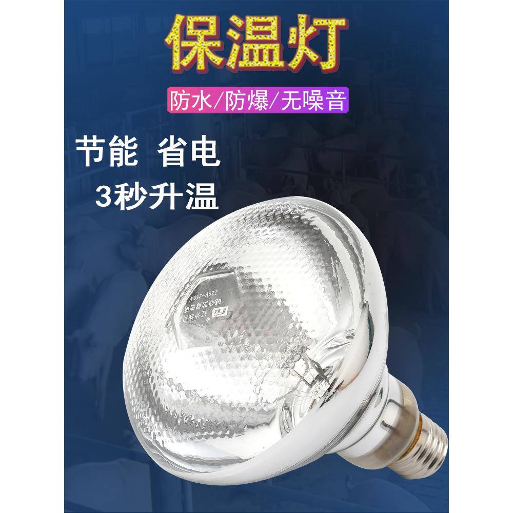 保温灯小鸡育雏仔猪用取暖灯养殖猪场专用猪舍烤灯红外线保暖灯泡