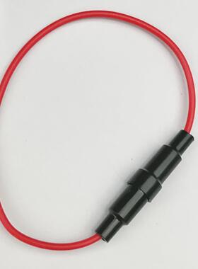 6X30保险管座引线保险套管盒带线黑色胶壳座螺纹旋钮保险丝座5X20