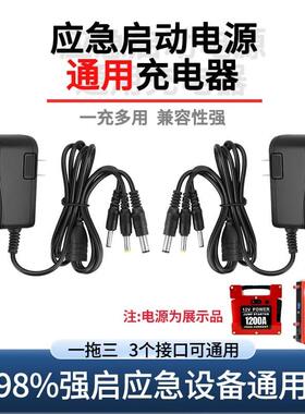 12V16V24V汽车应急启动电源搭电宝锂电池专用强启电瓶充电器通用A