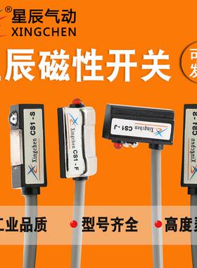 星辰气动磁性感应器开关CS1-F/J/S/G支架绑带传感器D-A93-Z73-C73