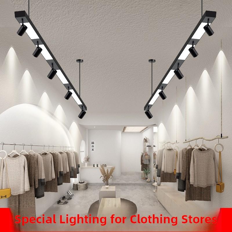 服装店射灯led轨道灯店铺商用COB超亮天花导轨式条超市导轨式灯