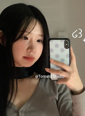 韩国ins薄荷绿古早灰色波点欧尼同款苹果17promax保护套iPhone17/16/15/14/13/12全包边11手机壳Xsmax黑新16e