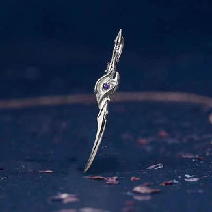 神印王座项链正版联名国漫动漫帅气圣采儿轮回之剑项链宝石吊坠