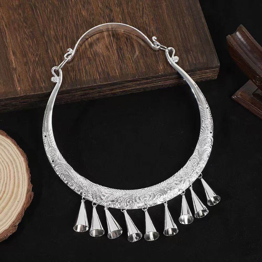 少数民族项链挂脖银饰民族风舞台表演舞蹈苗族项链,特色手工艺,其他特色工艺品,淘宝优惠券,粉丝福利购,淘宝优惠卷