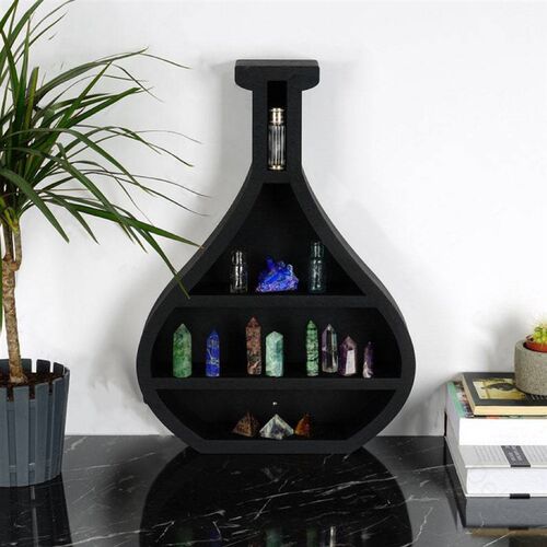 Cat in the Moon Crystal Wooden Shelf 花瓶木制Y水晶置物架摆件