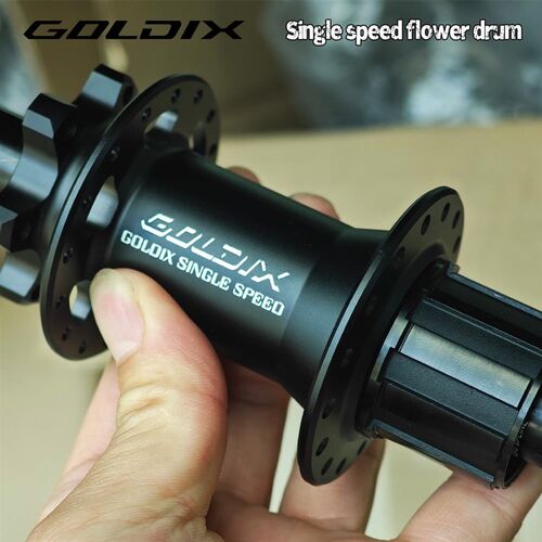 GOLDIX单速花鼓3k2孔棘轮36T 六钉BMX自行车轮毂 142*12/135*10mm