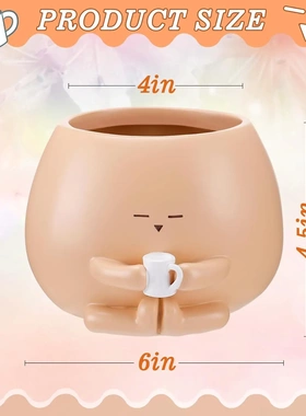 爆款 可爱的花盆 坐式花盆室内花 仙人掌花盆树脂工艺品