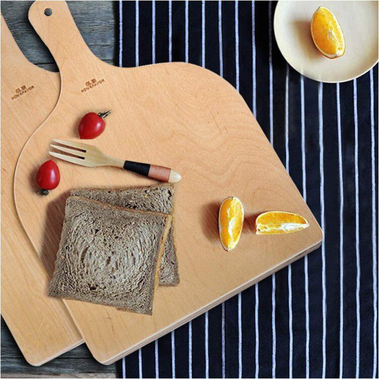 椴木披萨板托盘木质披萨铲烧烤铲面包板家用厨房菜板木砧板