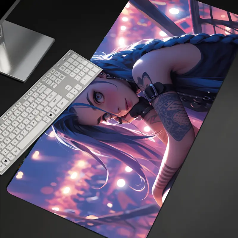 金克丝超大号电竞游戏鼠标垫卡通创意耐脏加厚书桌垫键盘垫