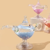 个性 饰礼品文具 创意卡通神灯漂浮液体流沙笔筒办公桌面装
