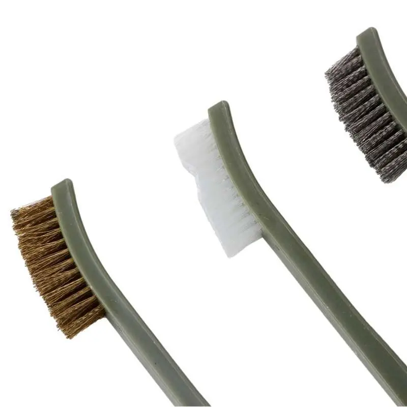 3p双头钢丝刷铜丝刷清洗除污除锈7件套双头尼龙管刷勾套装