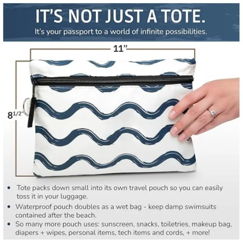 沙滩大号防水防沙可折叠旅行袋大容量手提收纳包