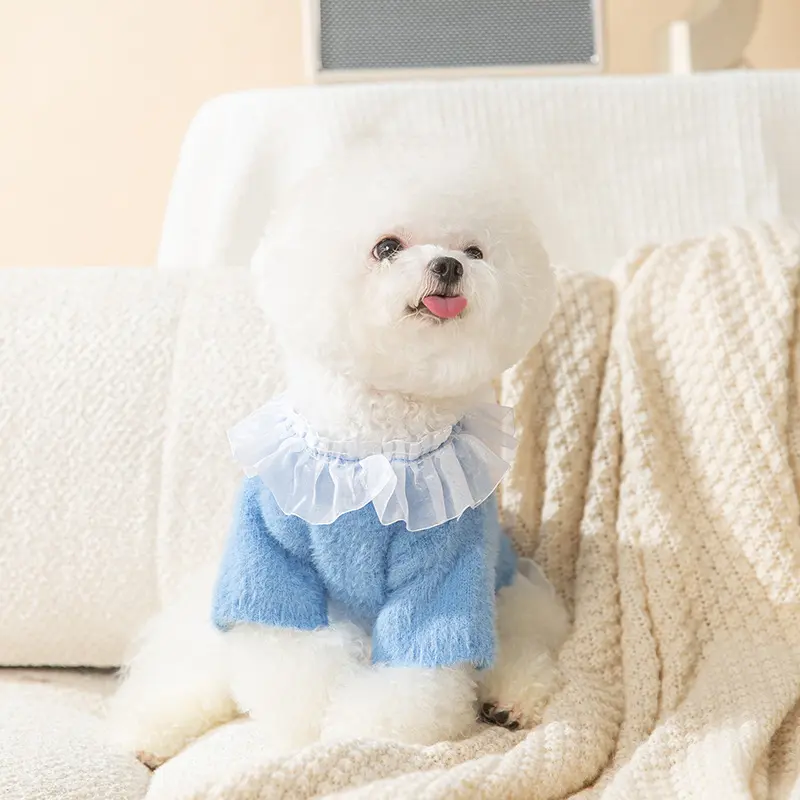 秋冬季保暖加厚仿貂绒狗狗情侣装毛衣猫咪两脚裙子宠物泰迪狗衣服