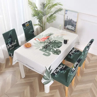 新款 桌椅套件桌子 印花餐桌布 简约防尘防水家用桌布