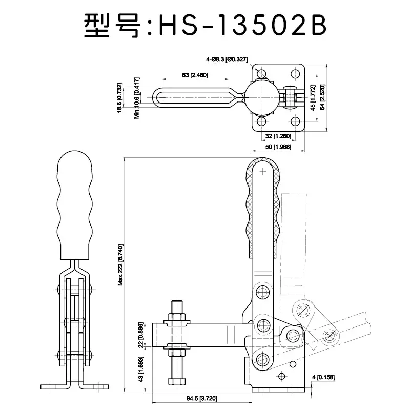 经济型快速夹钳夹具夹紧器 sd gh -11501b 11502b 12502b