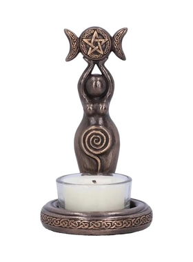 新品 triple goddess tea light 神像烛台香薰树脂工艺品摆件