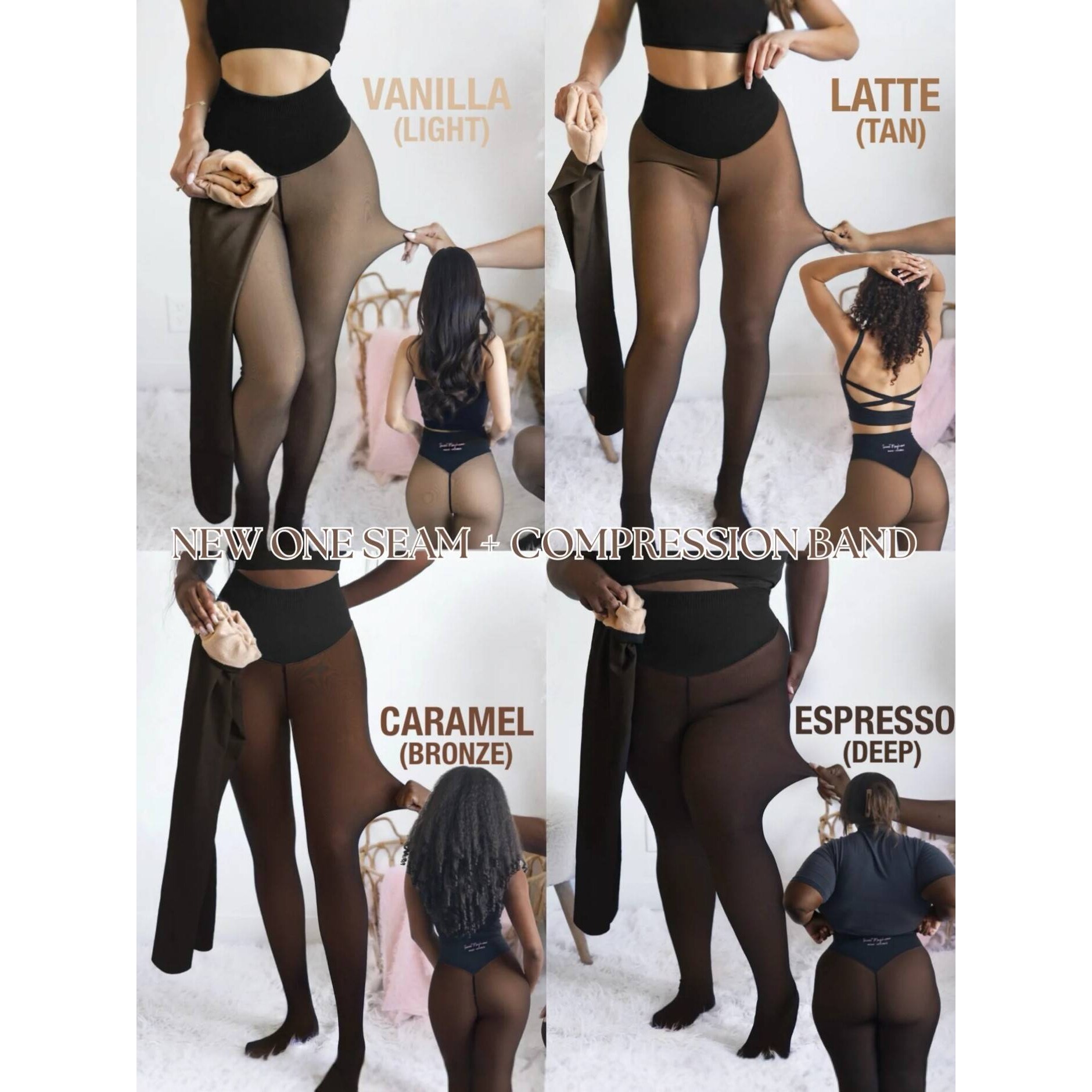 跨境透肤连体裤女高腰收腹压力袜假透肉外穿光腿神器秋冬加绒保暖