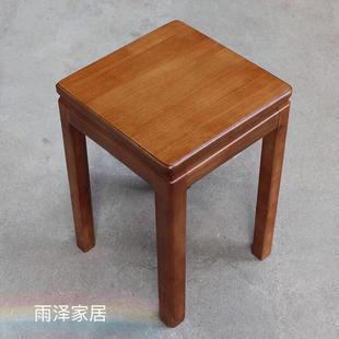 椅子家用凳子实木登子橡木凳可叠新品 餐用实木方凳圆凳仿古凳时尚
