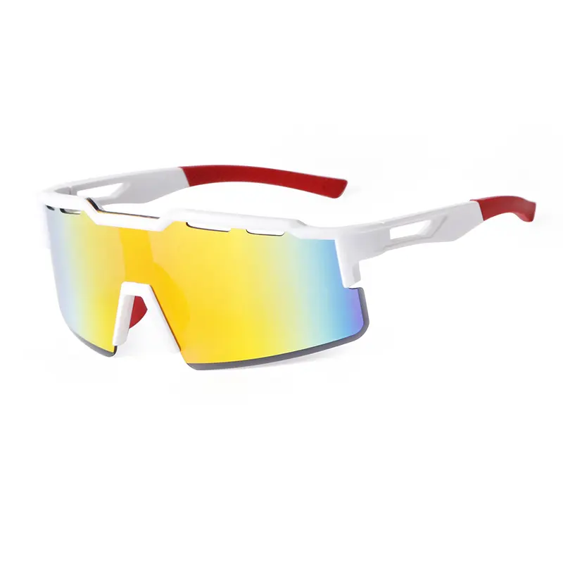 欧美个性一体式连体太阳镜炫彩户外骑行防风眼镜运动自行车墨镜男