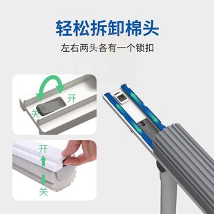 省力轻巧家用海绵吸水拖把免手洗挤压挤Z水胶棉拖把
