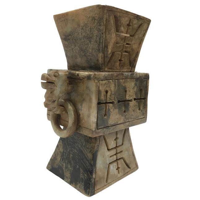 钰程本命年玉器高22厘米岫玉吉祥摆件复古玉鼎