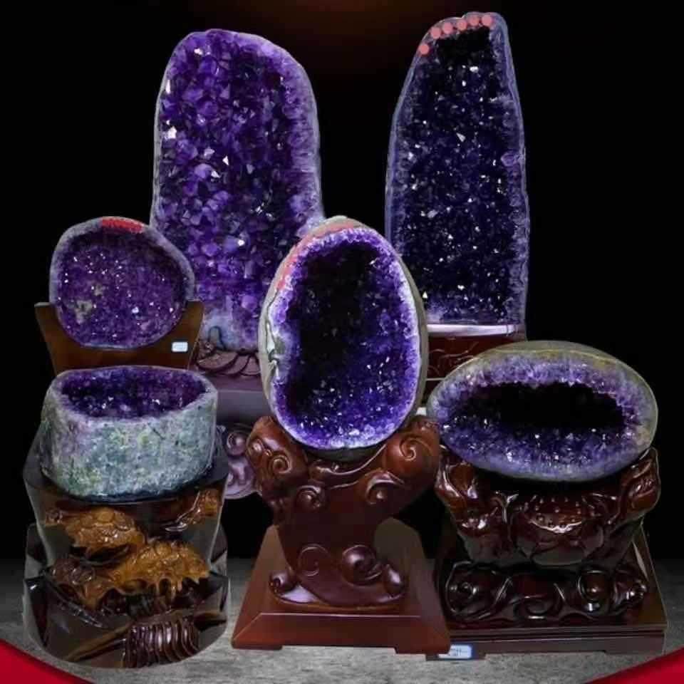 天然水晶洞摆件巴西紫晶洞钱袋子聚宝盆家居办公室客厅卧室装饰品,婴童用品,其它婴童用品,淘宝优惠券,粉丝福利购,淘宝优惠卷