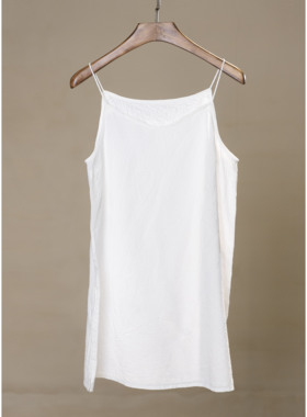 【照本堂】夏季新款舒适中长款棉麻吊带背心40支内塔上衣女W12488