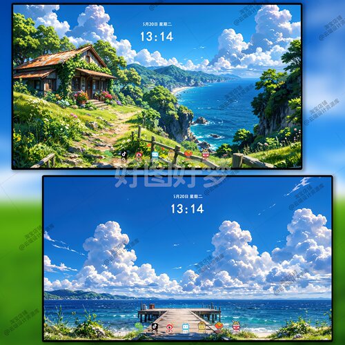 日系动漫风格治愈系风景壁纸