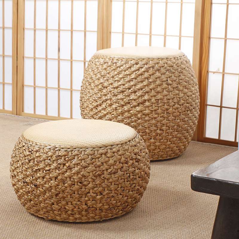藤编蒲团家用座椅天然坐墩加高舒适百搭打坐禅修椅地垫日式圆椅