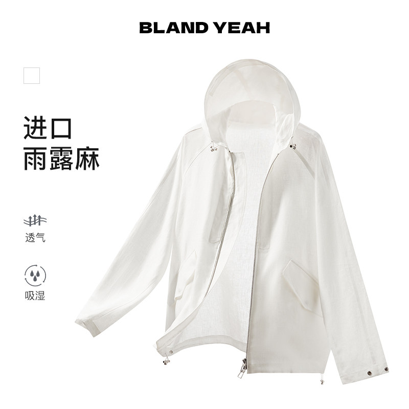 Blandyeah进口亚麻防晒夹克