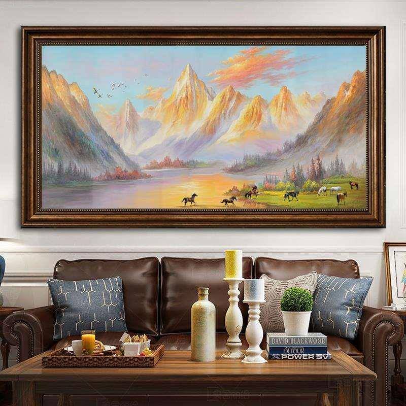 欧式大尺寸电表箱装饰画免打孔开关电闸盒遮挡配电箱客厅美式挂画