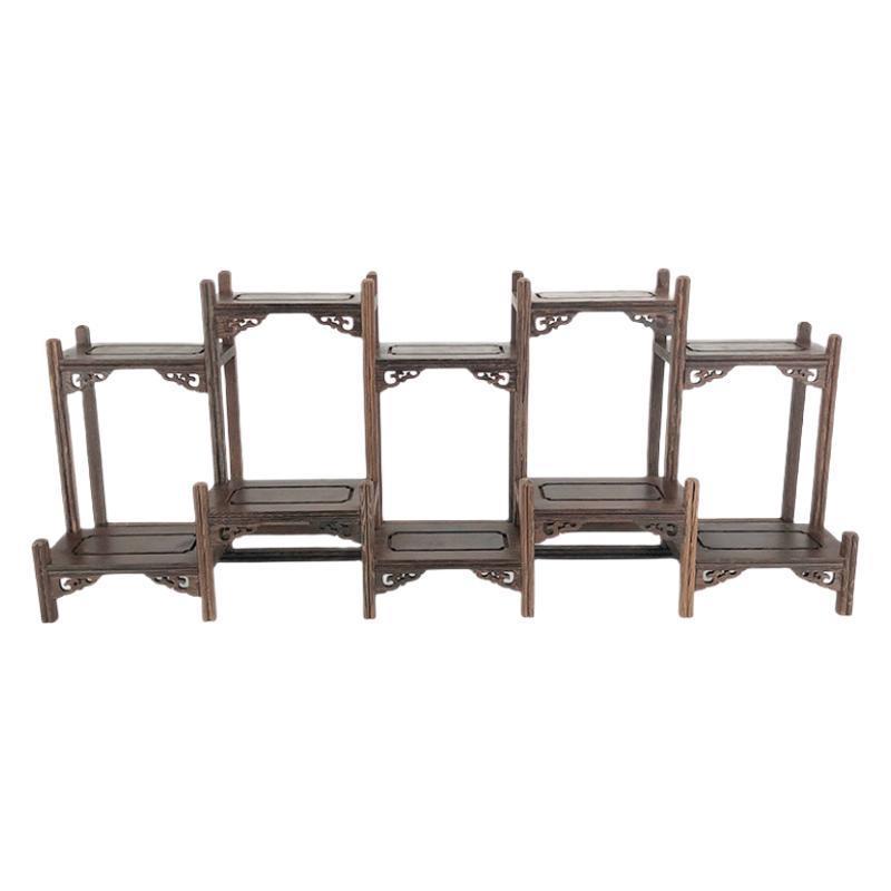 大前后台鸡翅木小博古架多宝阁微型博古架中式摆件茶壶架