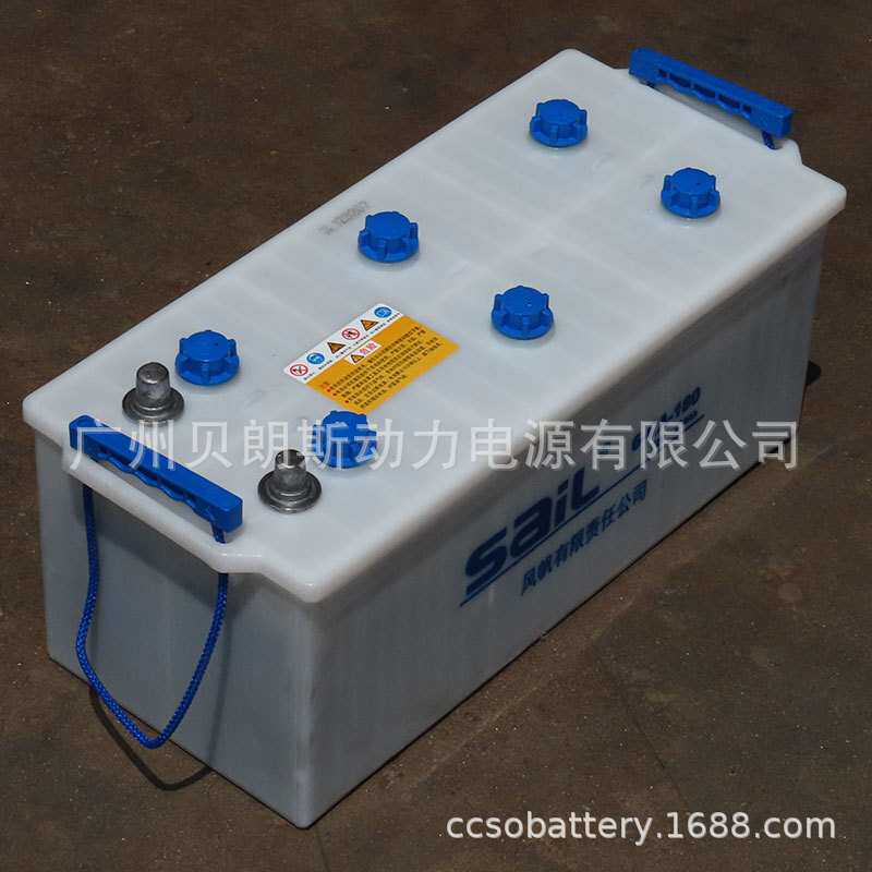 船用电瓶6-QA-180 观光电动游艇加水蓄电池12V180Ah 风帆SAIL