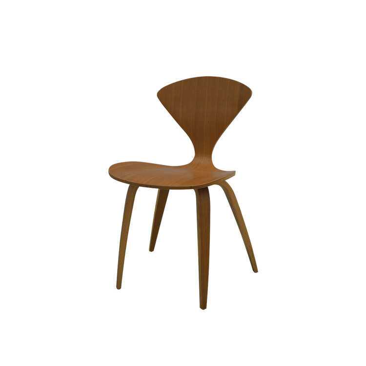 设计师椅子小蛮腰弯板曲木椅 多层木皮粘合压弯板椅dining chair