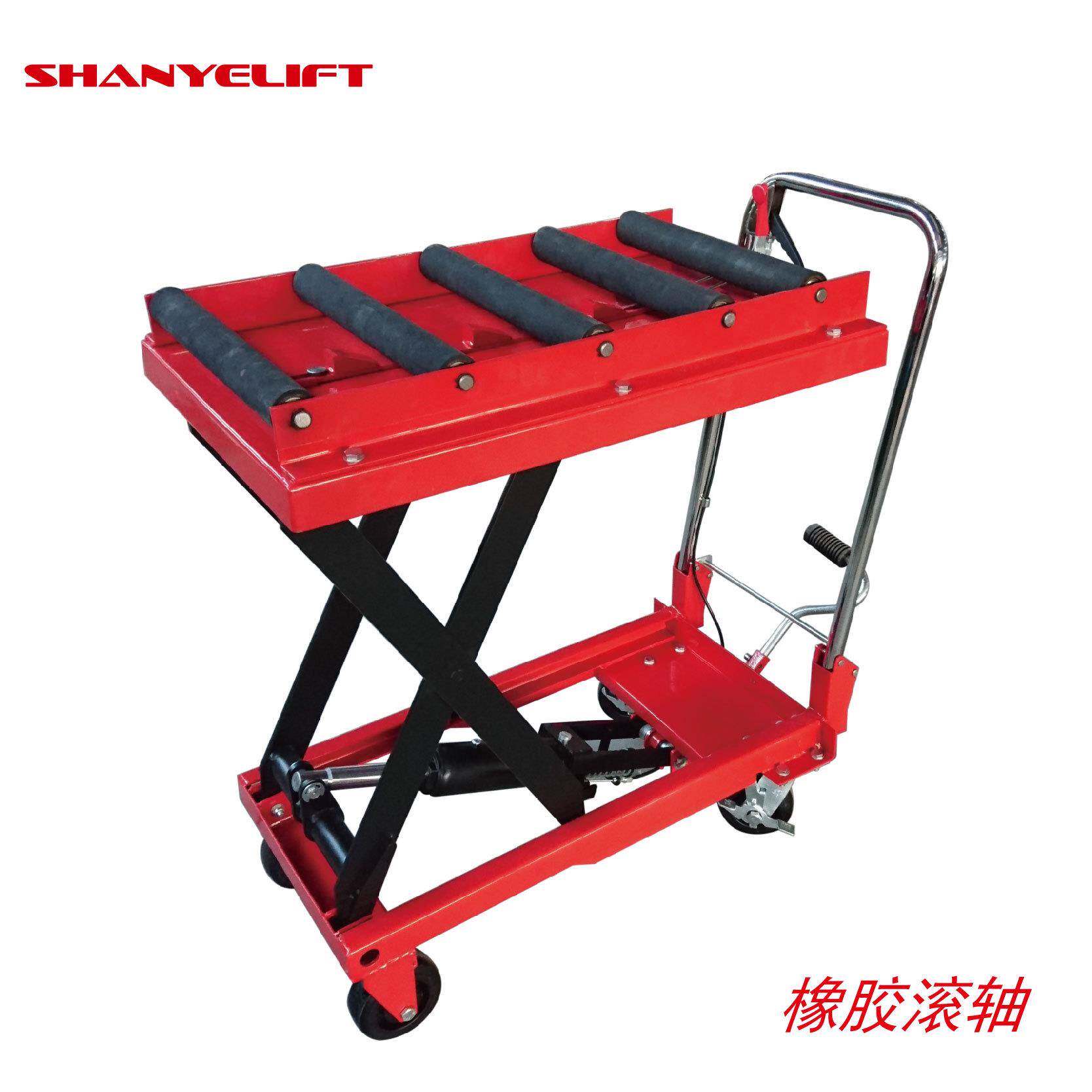 SHANYE山野叉车非标工具平台车工件类滚轴升降平台车