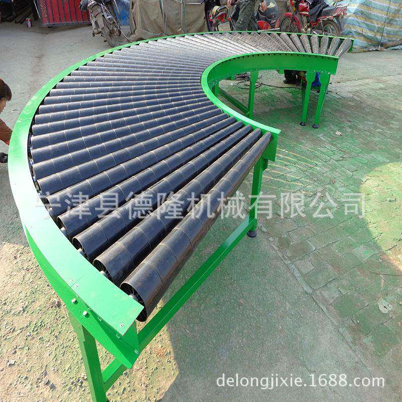 自动化滚筒转弯机180度90度包胶滚筒输送线物流圆形分拣线流水线