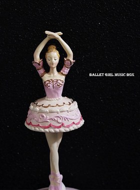 出口欧式 芭蕾舞女孩创意树脂音乐盒八I音盒梦幻少女摆件装饰礼物