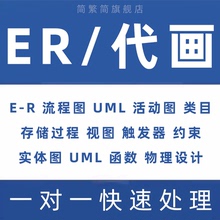 ER图UML建模流程图代画用例时序类图顺序图活动图mysql数据库设计