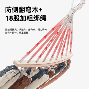 吊床户外秋千f吊绳儿童室内防侧翻吊椅宿舍寝室学生帆布树挂床网