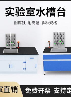 实验室水槽工作台水盆桌检验室钢木全钢IPP洗手池化验室洗手台耐