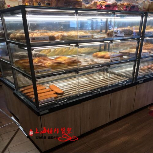 透明面包柜d85度C面包房货架 面包边柜展示柜蛋糕样品柜食品货架