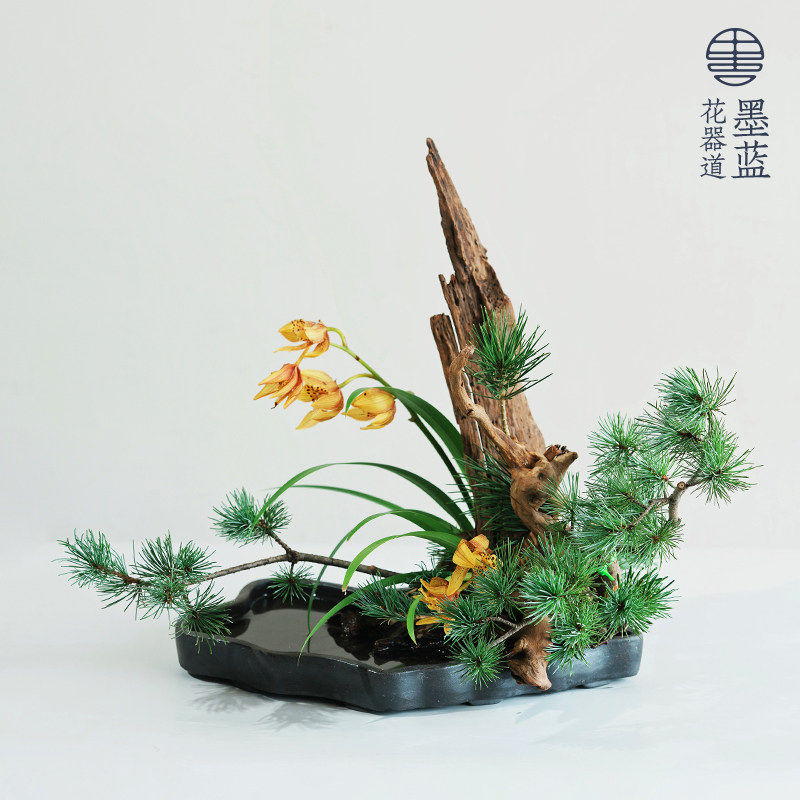 手工紫砂陶瓷不规则大水盘花器写景日式花道插花器皿禅意中式花盘,鲜花速递/花卉仿真/绿植园艺,花盆,淘宝优惠券,粉丝福利购,淘宝优惠卷