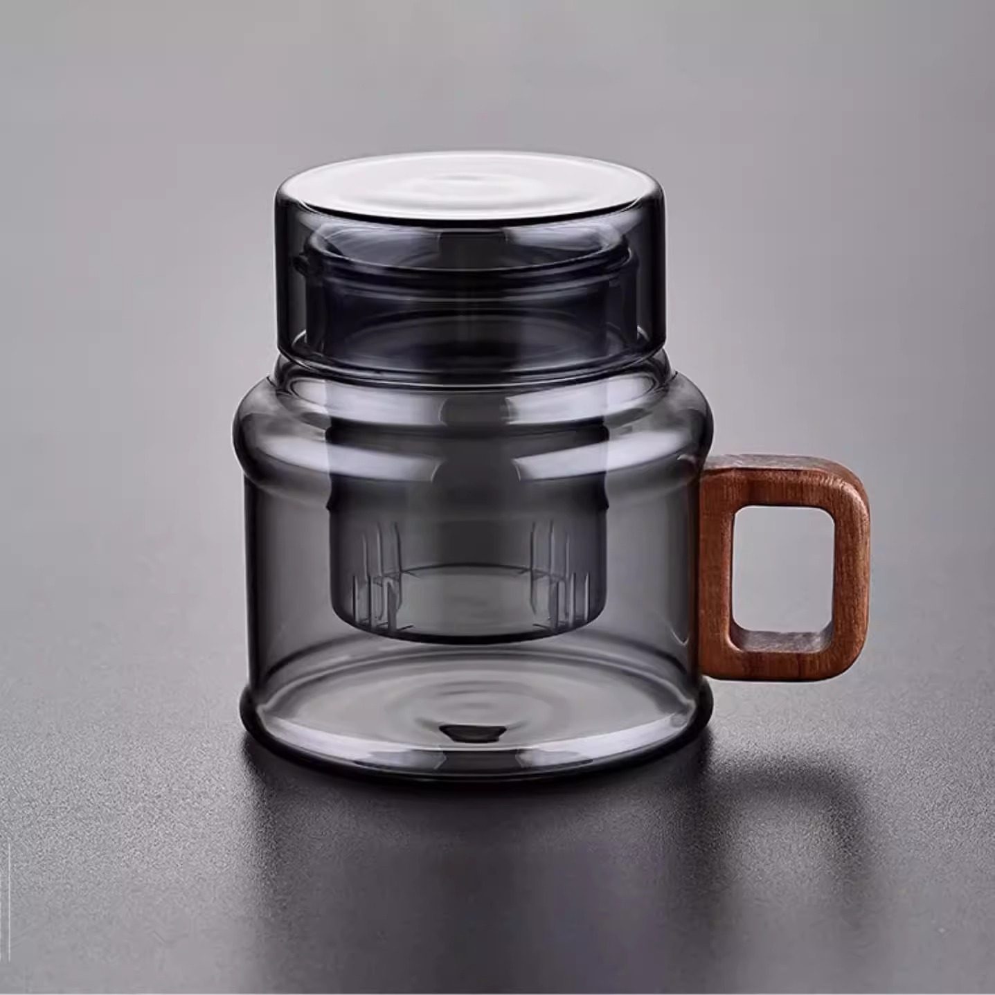 茶壶玻璃墩墩壶泡茶杯办公室小容量茶水分离喝水壶带木把功夫茶具,餐饮具,茶壶,淘宝优惠券,粉丝福利购,淘宝优惠卷