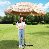 大户外遮阳伞折叠太阳伞沙滩伞稻草伞茅草伞景区别墅伞雨伞庭院伞