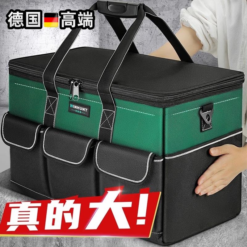 德国高端工具收纳袋多功能帆布加厚便携式木工专用电工手提工具包图片