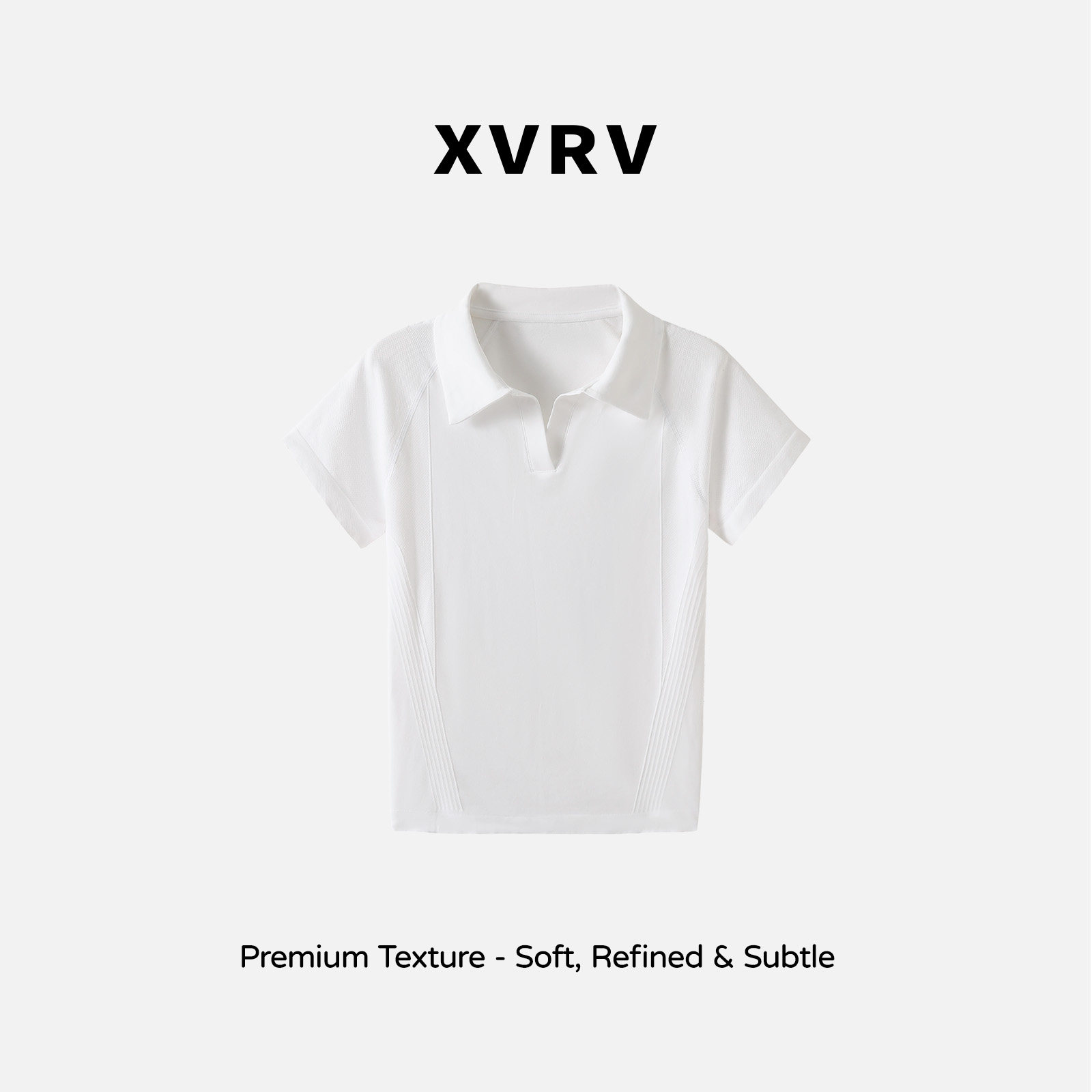 XVRV修身V领Polo健身短袖高弹速干透气T恤跑步撸铁普拉提运动上衣图片